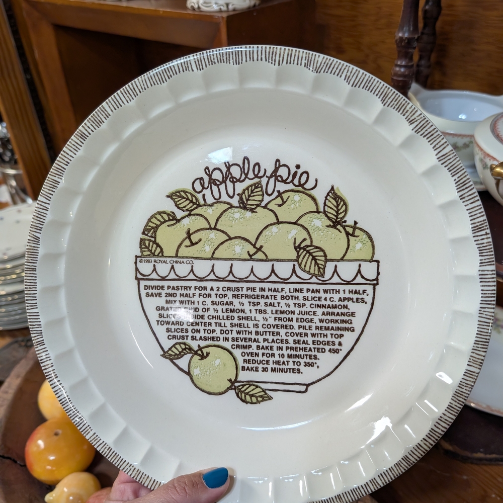 Apple Pie Recipe Ceramic Pie Plate